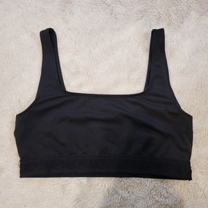PINK Sports Bra Ultimate Large Lightly Lined Black Workout Athletic Regular Back